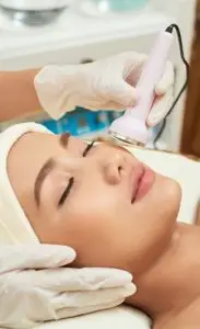 Woman Receiving Laser Treatment